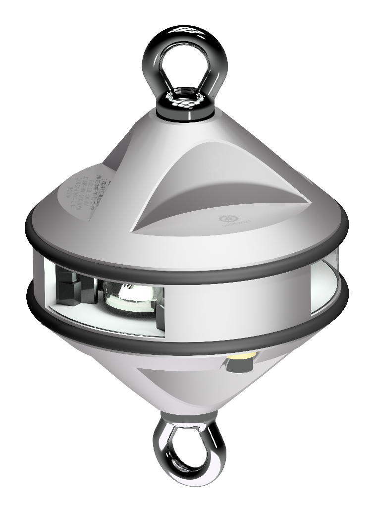 3nm 360° White, hoist, silver anodized